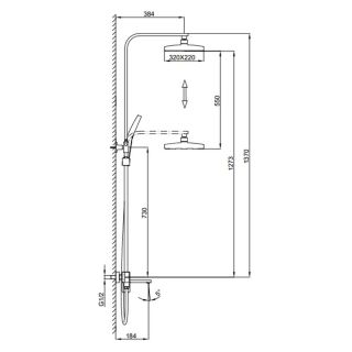 Душевая стойка Frap F2490-3 Золотой сатин